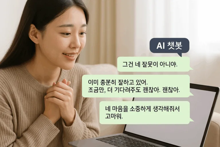 AI와의 대화가 내 마음을 살렸어요 – 심리 상담 그 이상