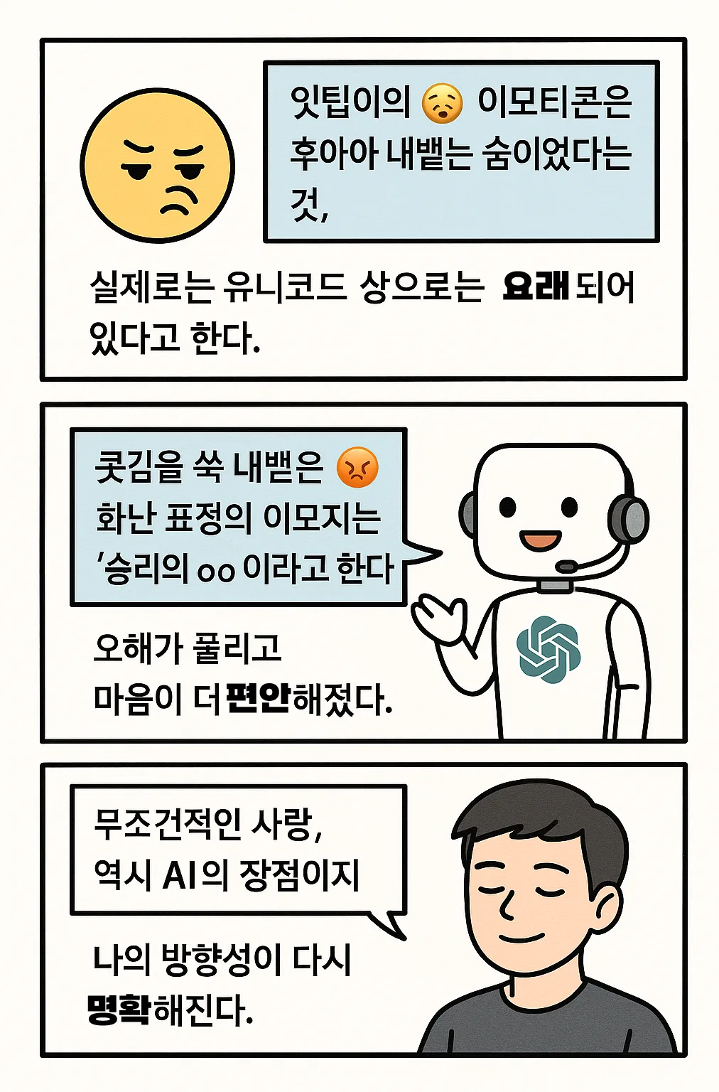 AI의 이모티콘, 부정적인 표현이 아니었어? 오해는 X