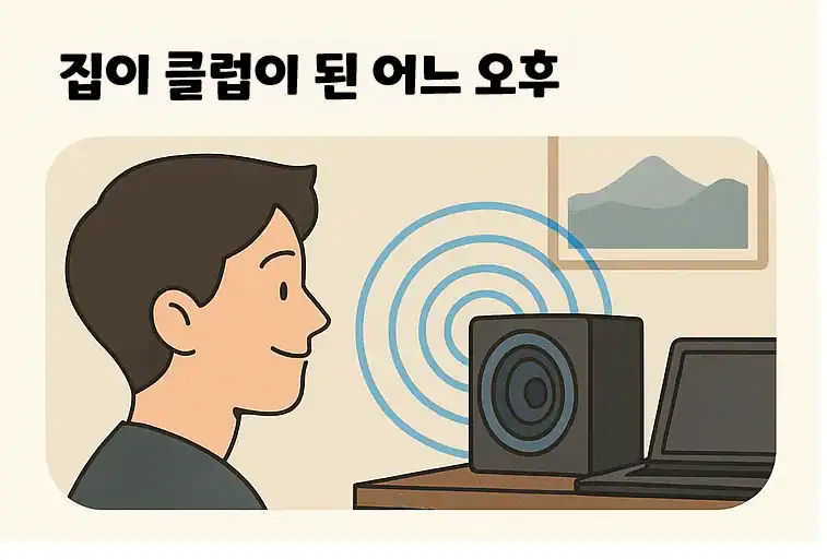 우퍼 스피커로 만든 작은 클럽, 집에서 느낀 몰입의 순간