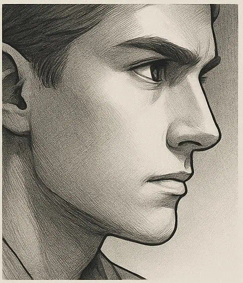 에너지가 넘치고 생동감 있는 남자의 얼굴.