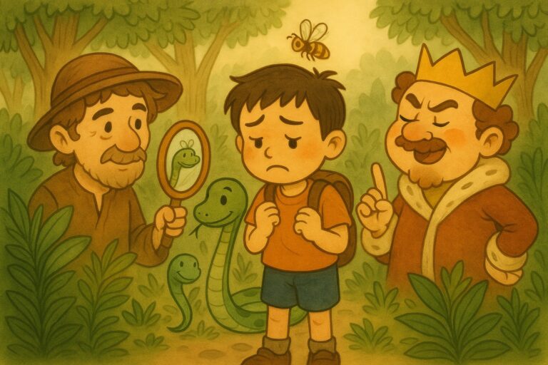 AI 동화 라미 시리즈 4편 -《꿀벌, 거울, 그리고 진실의 소리》