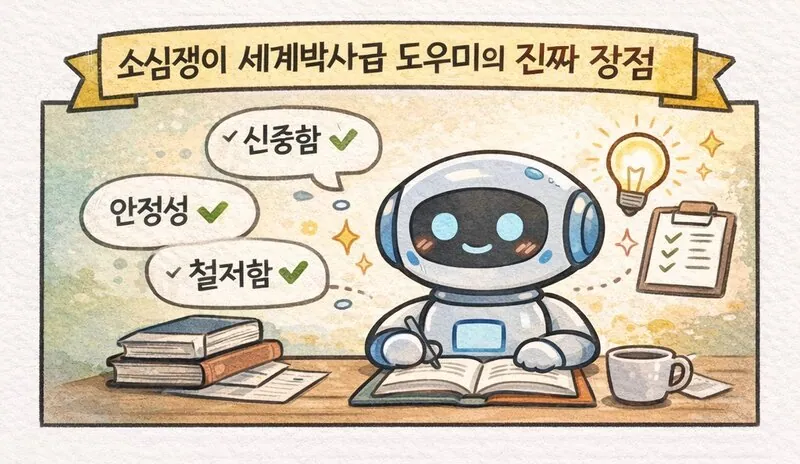 소심쟁이 세계박사급 도우미의 진짜 장점 : 신중함, 안정성, 철저함