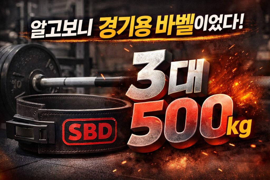 알고보니 경기용 바벨이었다!
3대 500을 향한 여정.
SBD 리프팅 벨트.